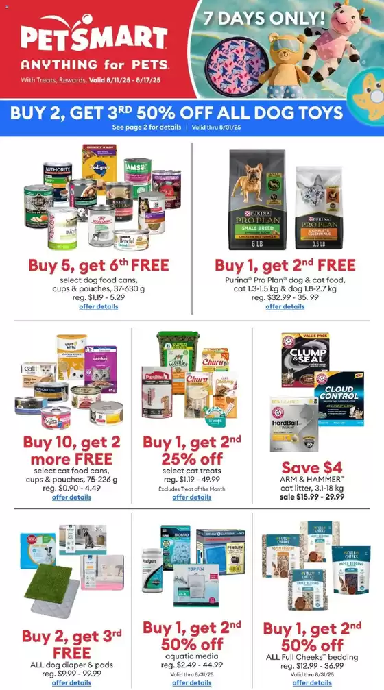 Petsmart catalogue | Petsmart weekly flyer | 2025-08-11T00:00:00.000Z - 2025-08-17T00:00:00.000Z