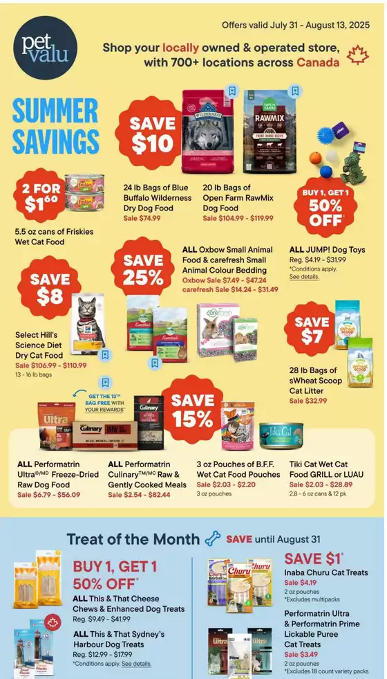 Petland catalogue in Fisherville ON | Summer saving  | 2025-08-11T00:00:00.000Z - 2025-08-13T00:00:00.000Z