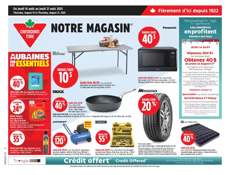 Canadian Tire catalogue in Saint-Quentin | Our best deals for you | 2025-08-14T00:00:00.000Z - 2025-08-21T00:00:00.000Z