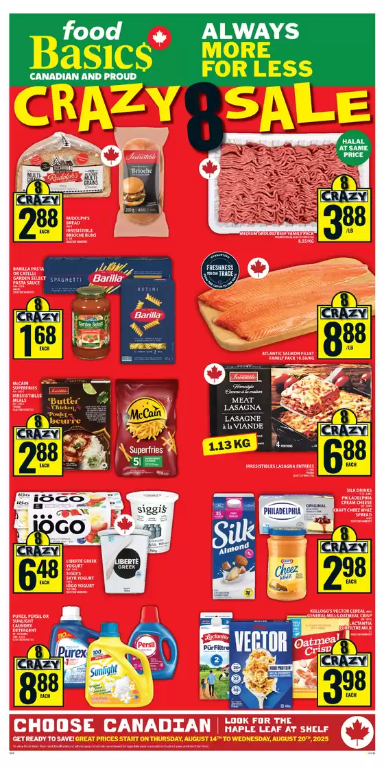 Food Basics catalogue in Brampton | Great discounts on selected products | 2025-08-14T00:00:00.000Z - 2025-08-20T00:00:00.000Z
