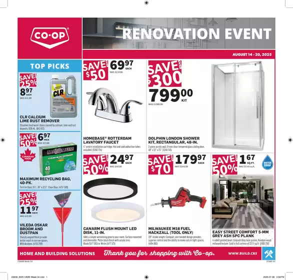 Co-op Home Centre catalogue in Charlottetown (Prince Edward Island) | New offers to discover | 2025-08-14T00:00:00.000Z - 2025-08-20T00:00:00.000Z