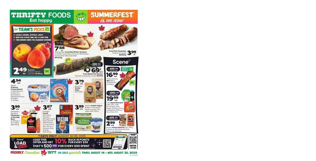 Thrifty Foods catalogue in Fredericton | Great offer for all customers | 2025-08-14T00:00:00.000Z - 2025-08-20T00:00:00.000Z