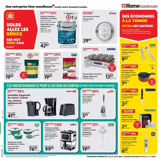 Home Hardware catalogue in Head of Jeddore | Exclusive deals and bargains | 2025-08-14T00:00:00.000Z - 2025-08-27T00:00:00.000Z