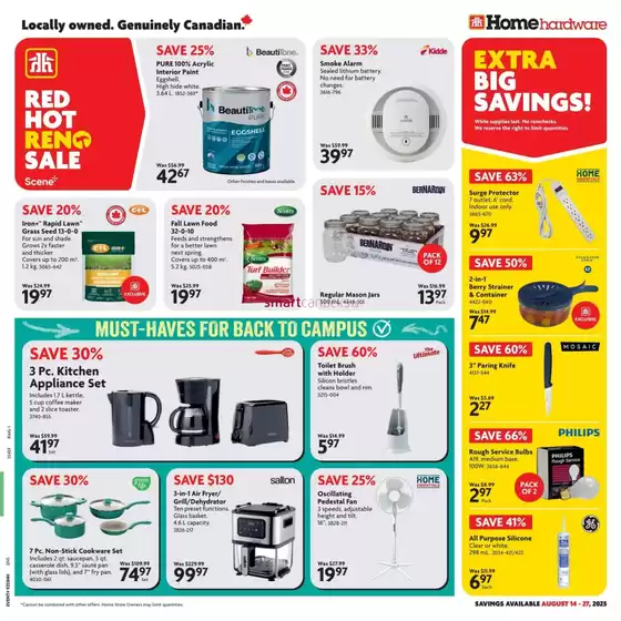 Home Hardware catalogue in Head of Jeddore | Discover attractive offers | 2025-08-14T00:00:00.000Z - 2025-08-27T00:00:00.000Z