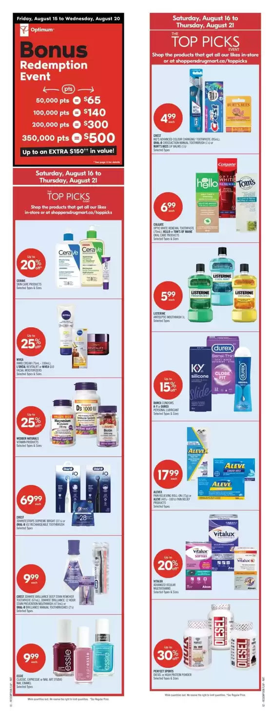 Shoppers Drug Mart catalogue | Shoppers Drug Mart Weekly ad | 2025-08-16T00:00:00.000Z - 2025-08-21T00:00:00.000Z