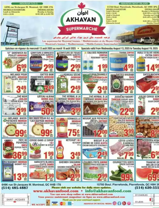 Akhavan catalogue in Gatineau | Akhavan flyer week 33 | 2025-08-14T00:00:00.000Z - 2025-08-21T00:00:00.000Z