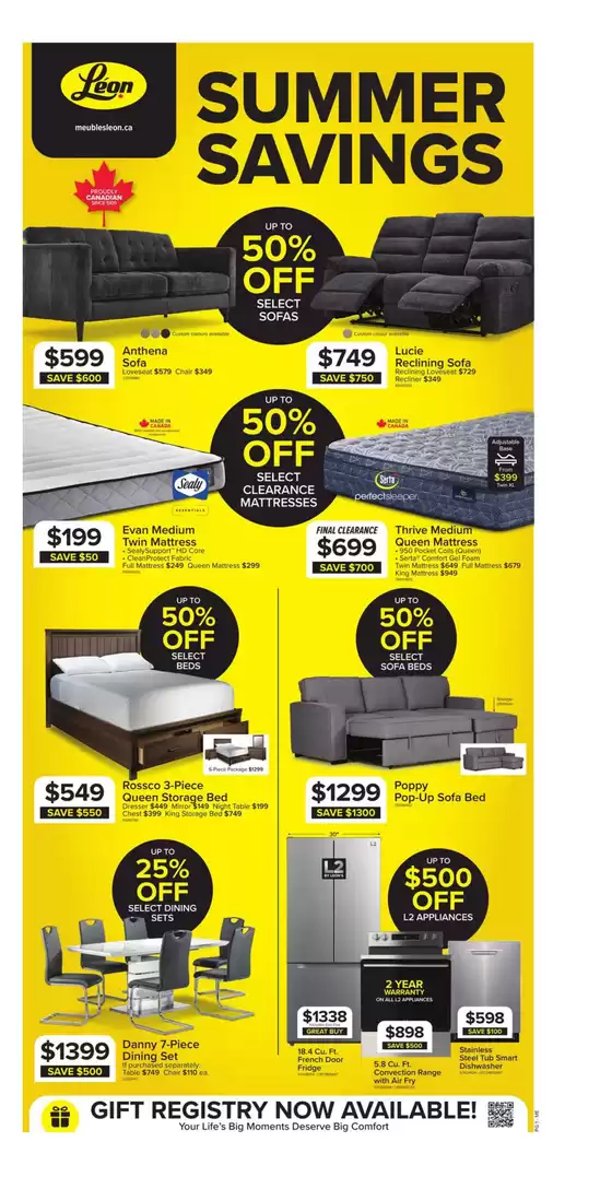 Leon's catalogue in Ottawa | Top offers for smart savers | 2025-08-14T00:00:00.000Z - 2025-09-03T00:00:00.000Z