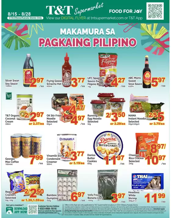 T&T Supermarket catalogue in Brandon | Exclusive deals for our customers | 2025-08-15T00:00:00.000Z - 2025-08-28T00:00:00.000Z