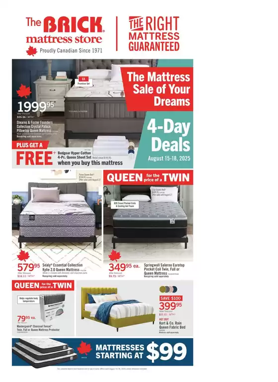 The Brick catalogue in Brandon | Brick Mattress Store | 2025-08-15T00:00:00.000Z - 2025-08-27T00:00:00.000Z