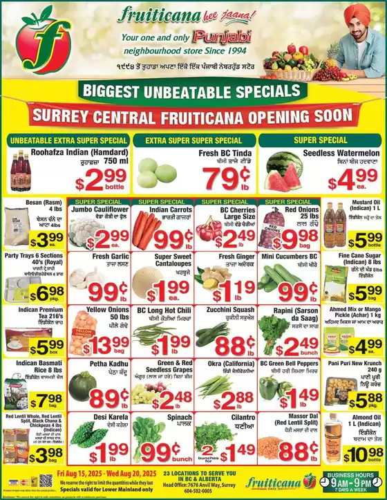 Fruiticana catalogue in Drummondville | Our best offers for you | 2025-08-15T00:00:00.000Z - 2025-08-20T00:00:00.000Z