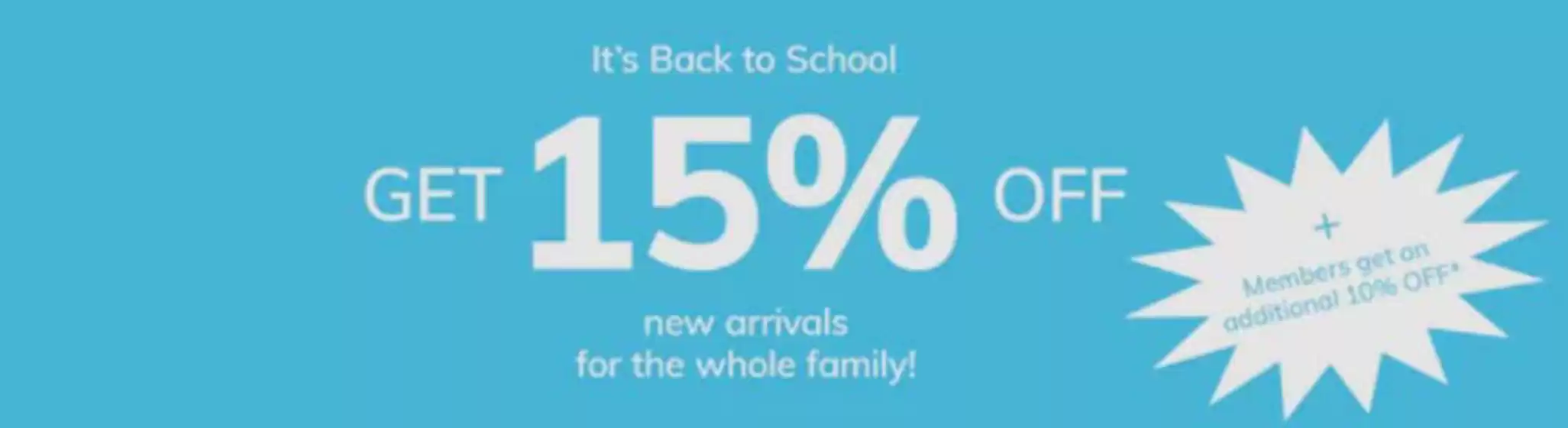 Get 15 % off 