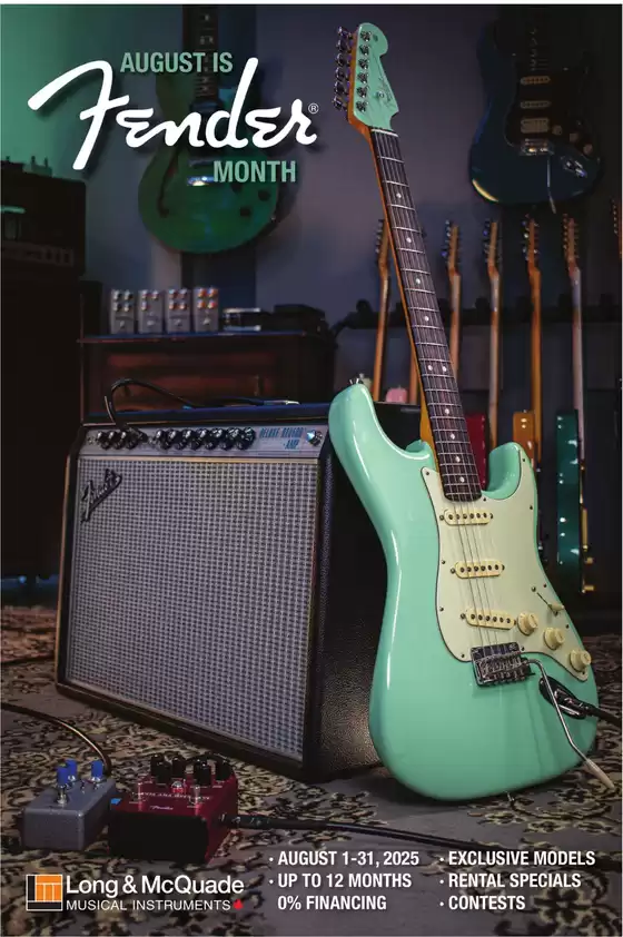 Long & McQuade catalogue in Calgary | Fender month  | 2025-08-19T00:00:00.000Z - 2025-08-31T00:00:00.000Z