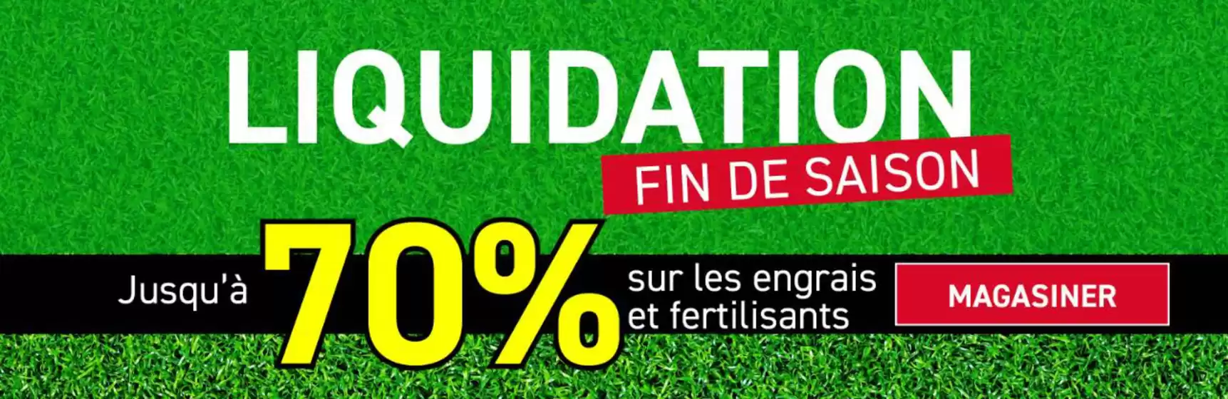 Jusqu'à 70% sur les engrais et fertilisants MAGASIN