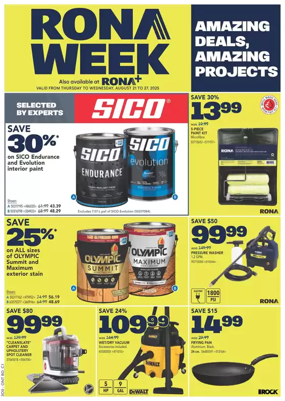 RONA catalogue in Montreal | Exclusive bargains | 2025-08-21T00:00:00.000Z - 2025-08-27T00:00:00.000Z
