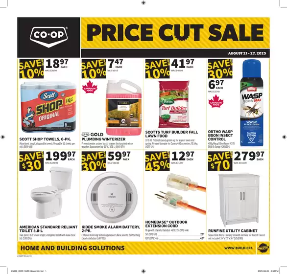Co-op Home Centre catalogue in Quebec | Price Cut Sale | 2025-08-21T00:00:00.000Z - 2025-08-27T00:00:00.000Z