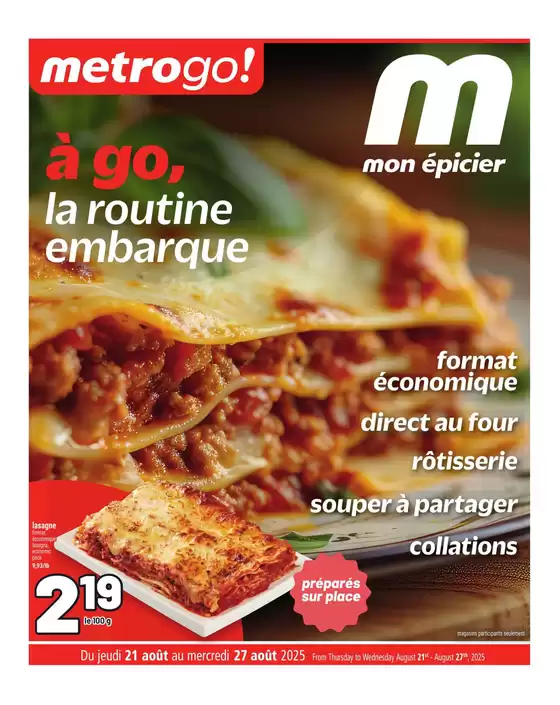 Metro catalogue in Rimouski | Metro weekly flyer Quebec | 2025-08-14T00:00:00.000Z - 2025-08-20T00:00:00.000Z