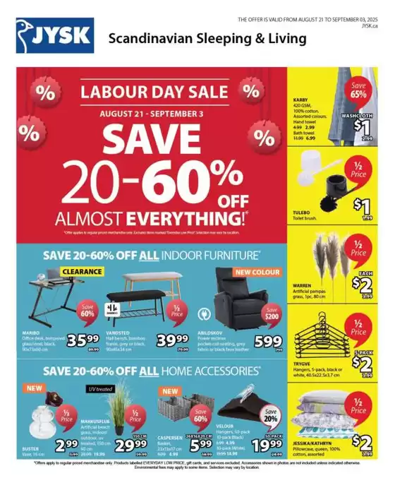 JYSK catalogue in Charny | This week's offer Flyer | 2025-08-21T00:00:00.000Z - 2025-09-03T00:00:00.000Z