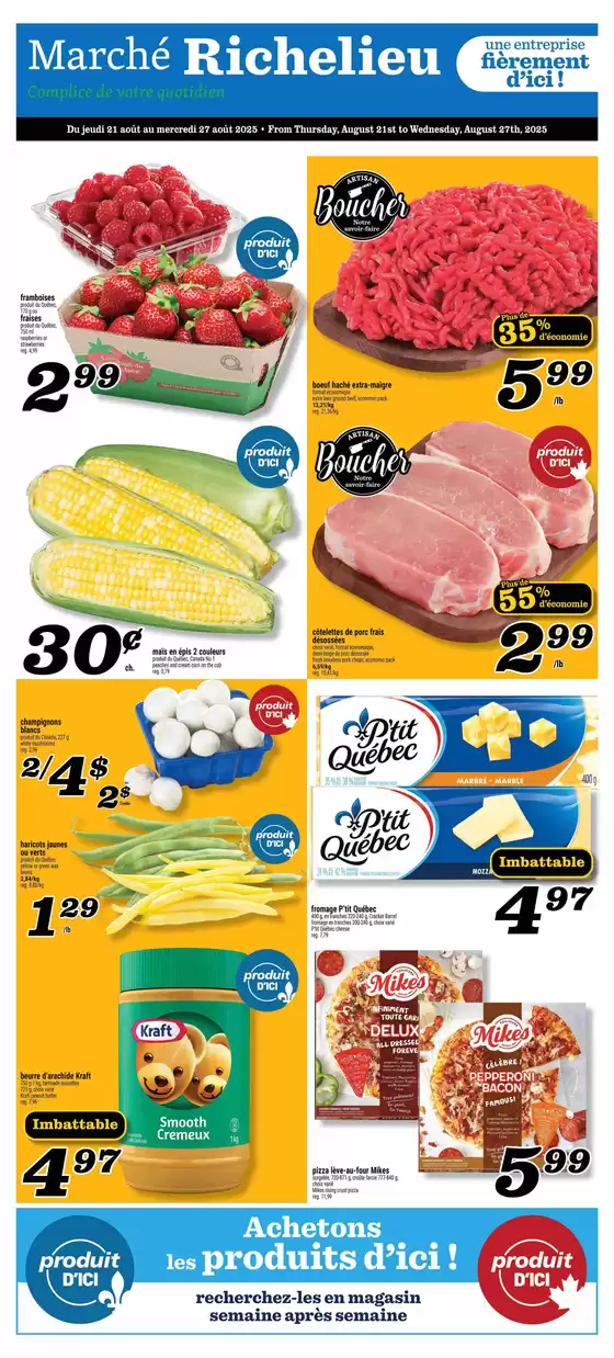 Marché Richelieu catalogue in Charny | Marche Richelieu Flyer August 21 to 27 | 2025-08-21T00:00:00.000Z - 2025-08-27T00:00:00.000Z