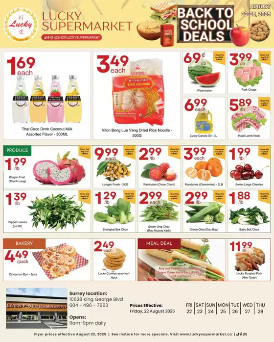 Lucky Supermarket catalogue | Back to school Surrey Specials | 2025-08-22T00:00:00.000Z - 2025-08-28T00:00:00.000Z