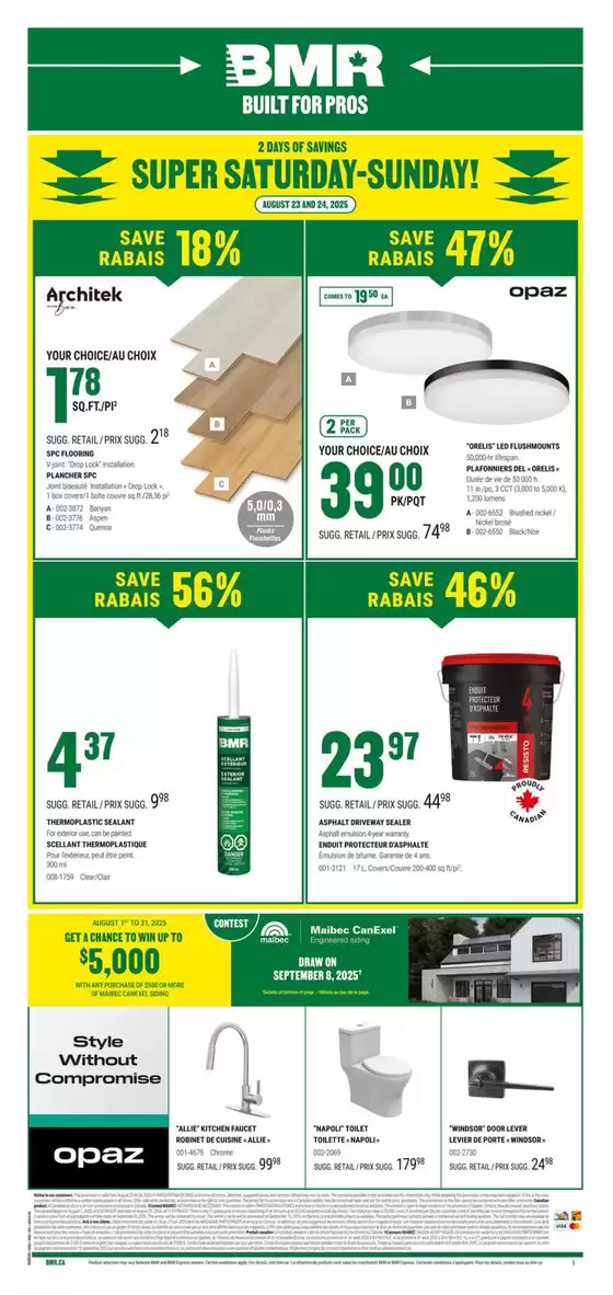 BMR catalogue in Bible Hill | Weekly Ad | 2025-08-23T00:00:00.000Z - 2025-08-24T00:00:00.000Z