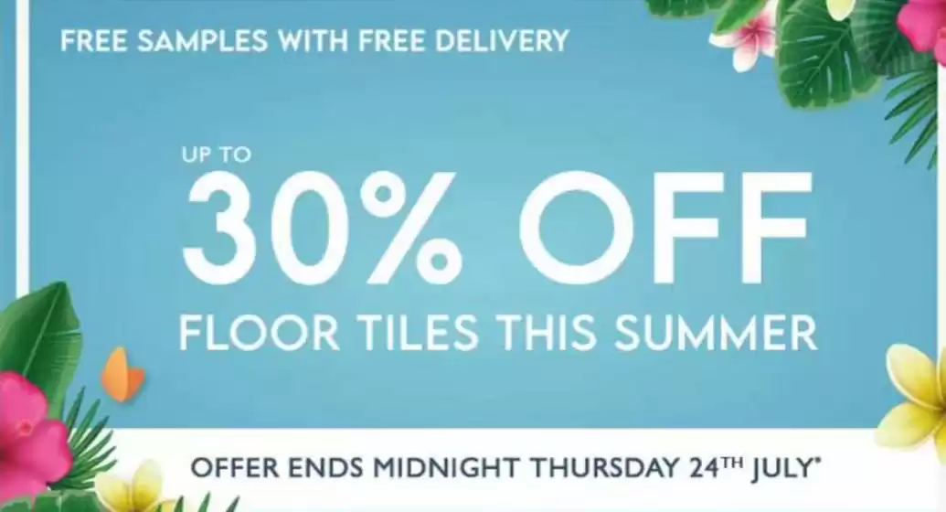 Up To 30% Off Floor Tiles This Summer