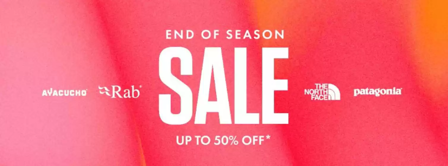 End Of Season Sale Up To 50% Off