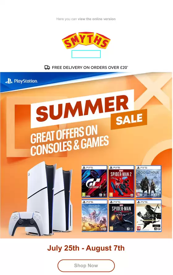 Smyths Toys catalogue in Corby | Summer Sale | 2025-07-25T00:00:00.000Z - 2025-08-07T00:00:00.000Z