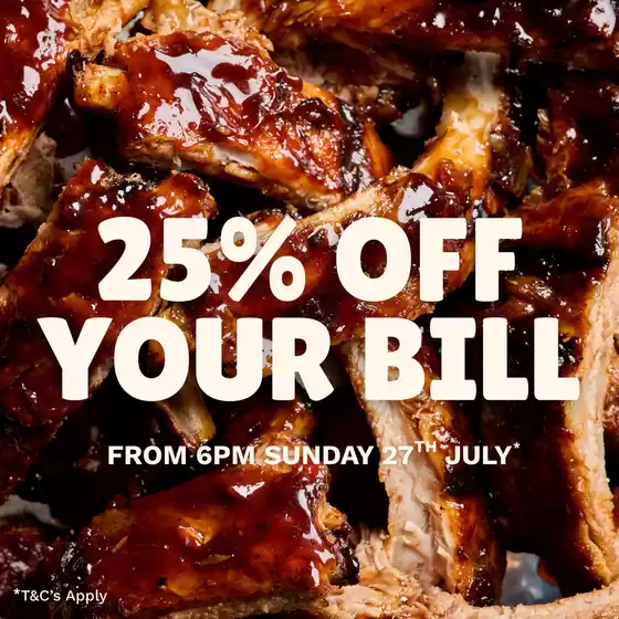25% Off Your Bill