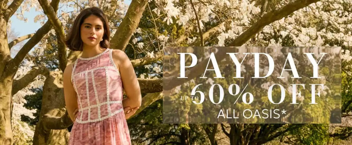 Payday Up To 60% Off All Oasis