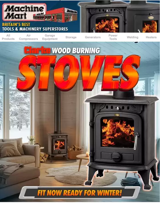 Machine Mart catalogue in Portsoy | Clarke Wood Burning Stoves | 2025-08-04T00:00:00.000Z - 2025-08-12T00:00:00.000Z