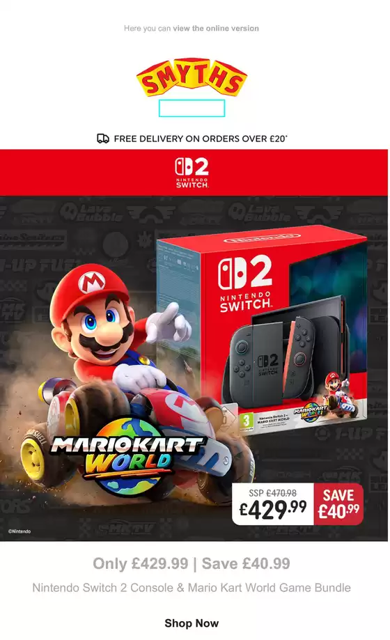 Smyths Toys catalogue in Stevenage | Mariokart World | 2025-08-04T00:00:00.000Z - 2025-08-25T00:00:00.000Z
