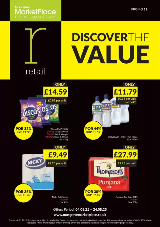 Musgrave MarketPlace catalogue in Worksop | RETAIL DEALS | 2025-08-04T00:00:00.000Z - 2025-08-24T00:00:00.000Z