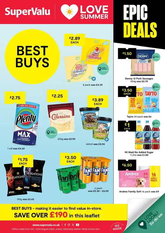 SuperValu catalogue in Gorebridge | Weekly-ad SuperValu | 2025-08-03T00:00:00.000Z - 2025-08-23T00:00:00.000Z