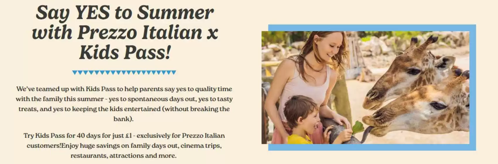 Prezzo catalogue in Birmingham | Say Yes To Summer With Prezzo Italian X Kids Pass | 2025-08-27T00:00:00.000Z - 2025-09-23T00:00:00.000Z