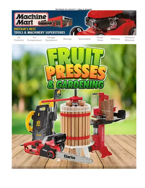 Machine Mart catalogue | Fruit Presses & Gardening | 2025-09-02T00:00:00.000Z - 2025-09-02T00:00:00.000Z
