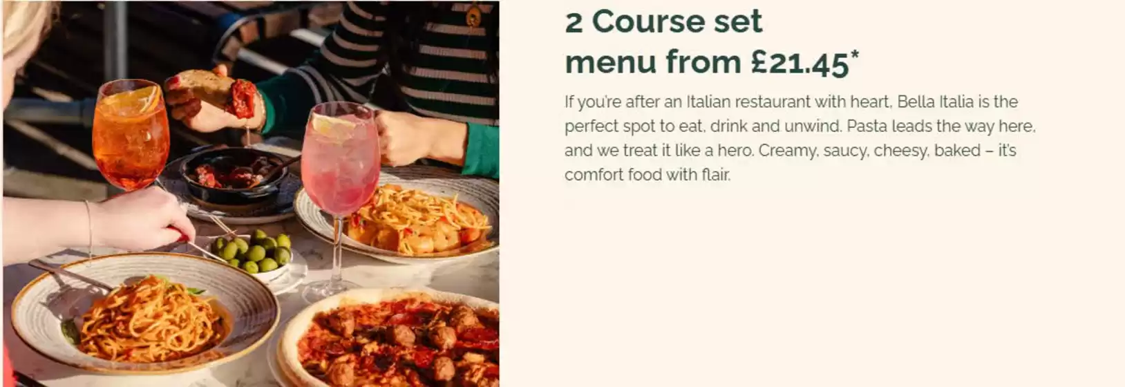 Bella Italia catalogue in Hailsham | 2 Course Set Mendu From £21.45. | 2025-09-04T00:00:00.000Z - 2025-09-17T00:00:00.000Z