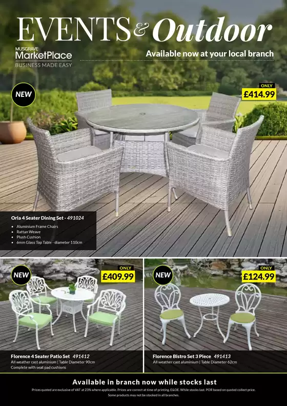 Musgrave MarketPlace catalogue in Glasgow | VIEW OUTDOOR RANGE | 2025-09-05T00:00:00.000Z - 2025-09-19T00:00:00.000Z