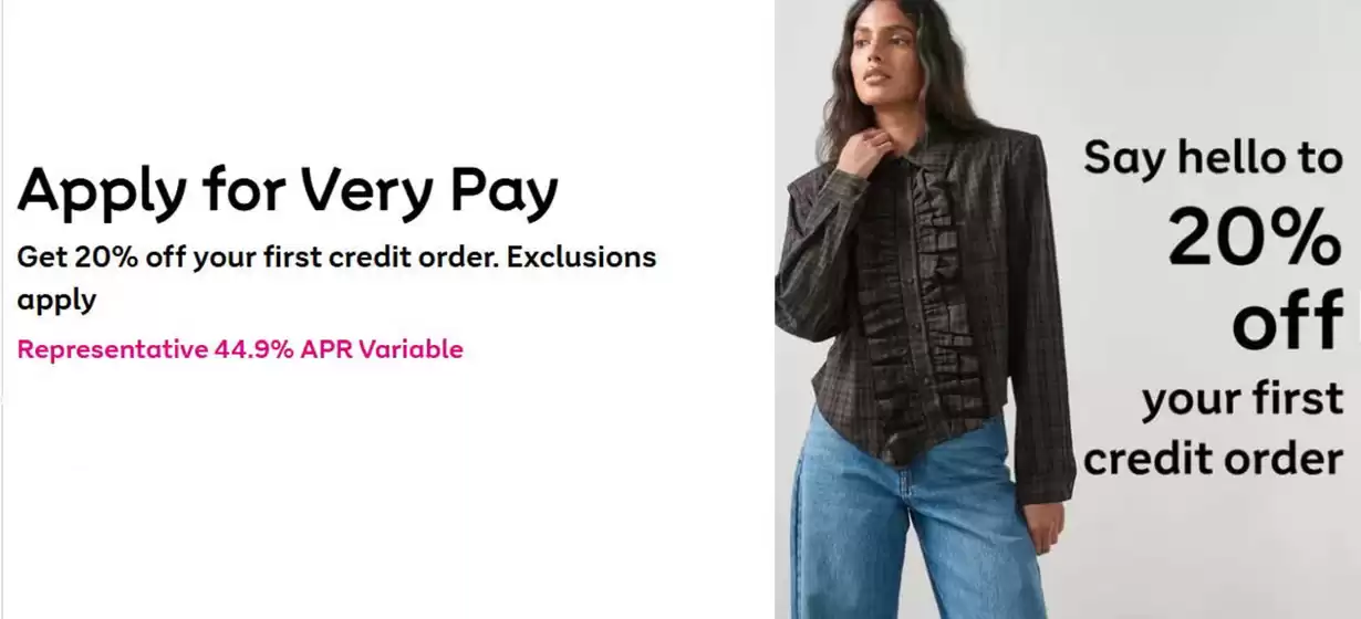 Very catalogue in Guiseley | Apply For Very Pay. | 2025-09-11T00:00:00.000Z - 2025-09-23T00:00:00.000Z