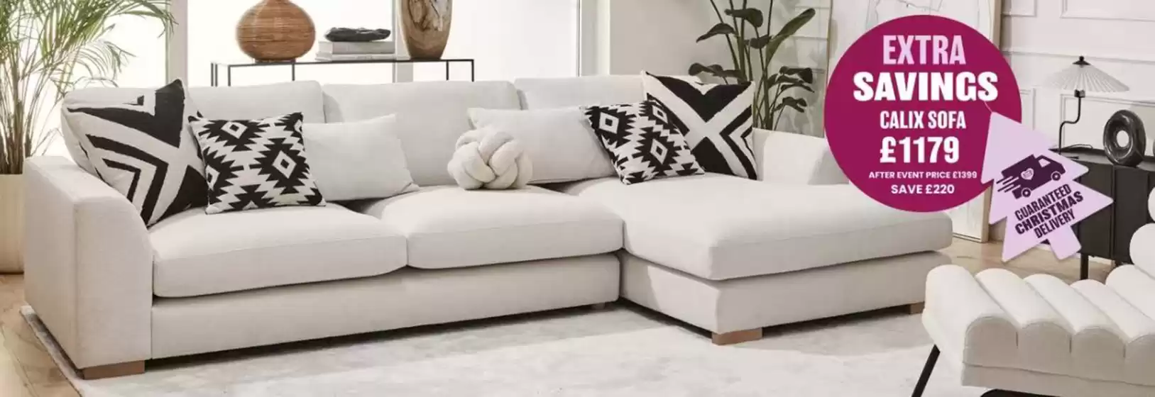 DFS catalogue in High Wycombe | Extra Savings Calix Sofa | 2025-09-12T00:00:00.000Z - 2025-10-22T00:00:00.000Z