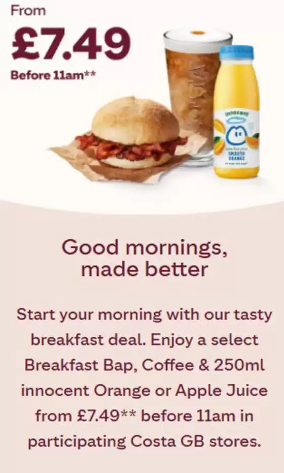 Costa Coffee catalogue in Bury | The Big Sale | 2025-09-16T00:00:00.000Z - 2025-10-31T00:00:00.000Z