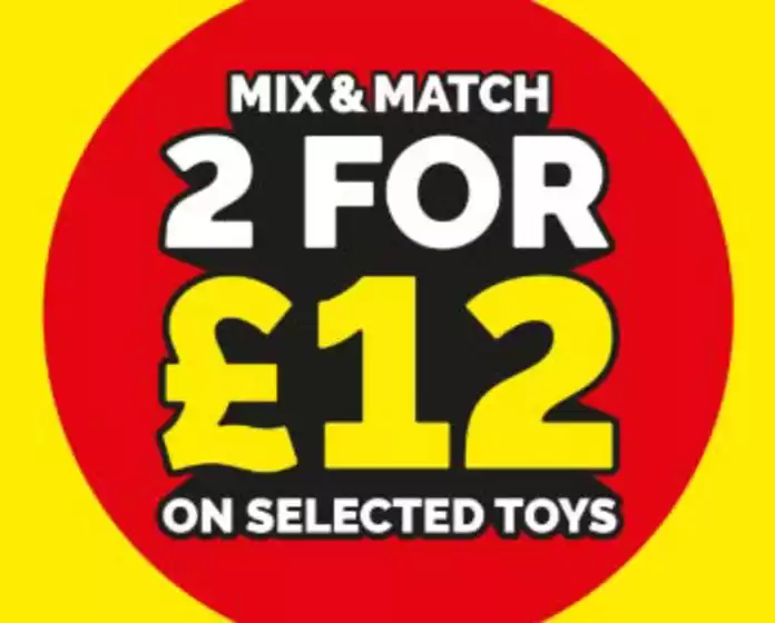 2 For £12 On Selected Toys