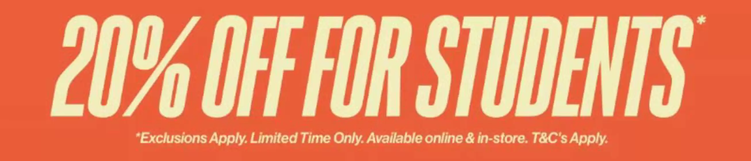20% Off For Students