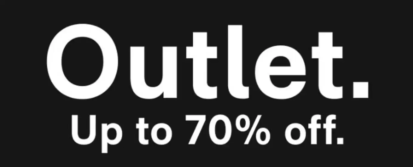 Outlet Up To 70% Off.