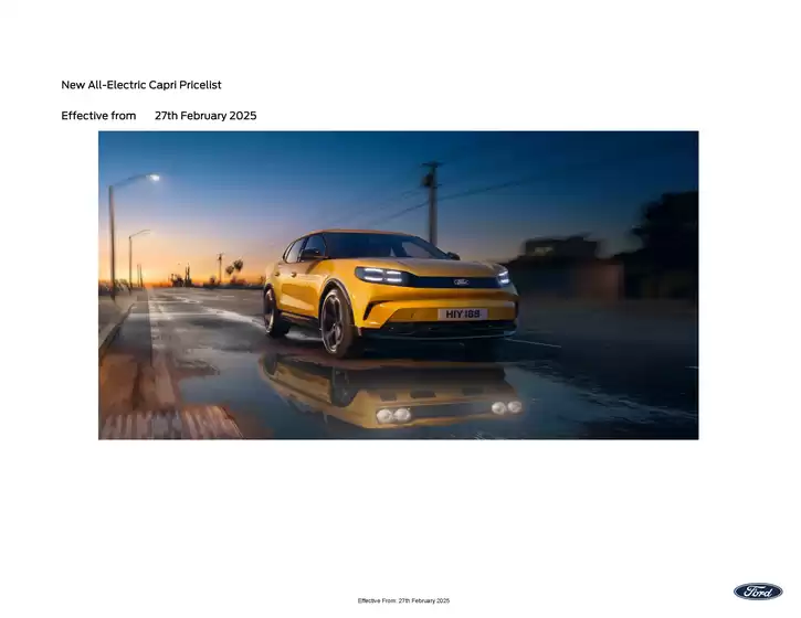 Ford catalogue in Morpeth | PL New All Electric Capri | 2025-10-04T00:00:00.000Z - 2025-10-18T00:00:00.000Z