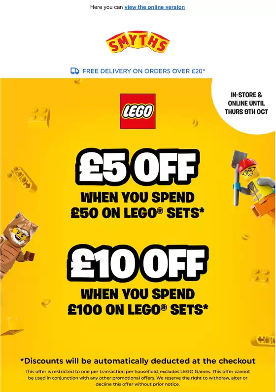 Smyths Toys catalogue in Luton | £5 Off £10 Off | 2025-10-06T00:00:00.000Z - 2025-10-09T00:00:00.000Z