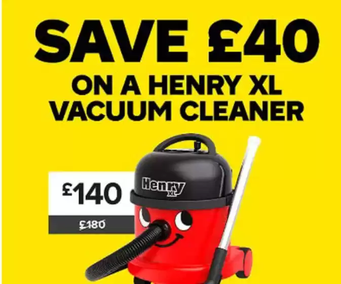 Save On A Henry XL Vacuum Cleaner