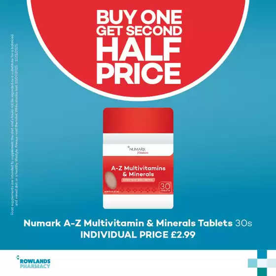 Rowlands Pharmacy catalogue in Hawick | Buy One Get Second Half Price! | 2025-10-09T00:00:00.000Z - 2025-10-24T00:00:00.000Z