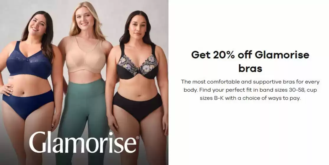 JD Williams catalogue | Get 20% Off Glamories Bras | 2025-10-10T00:00:00.000Z - 2025-10-20T00:00:00.000Z