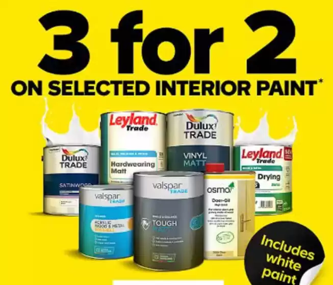 3 For 2 On Selected Interior Paint