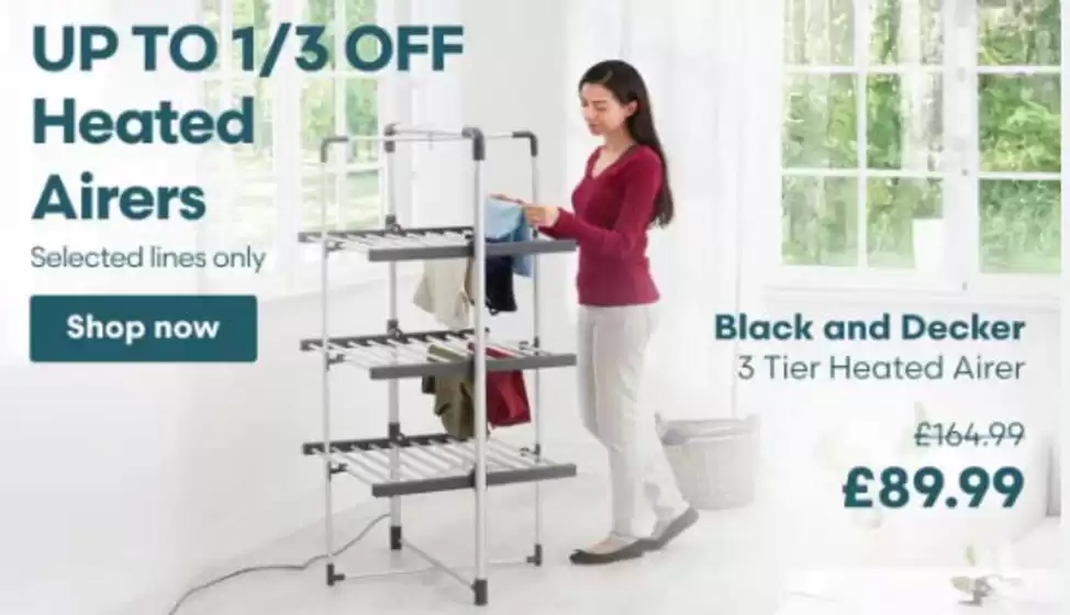 Robert Dyas catalogue in Basingstoke | Up To 1/3 Off Heated Airers | 2025-10-29T00:00:00.000Z - 2025-11-10T00:00:00.000Z